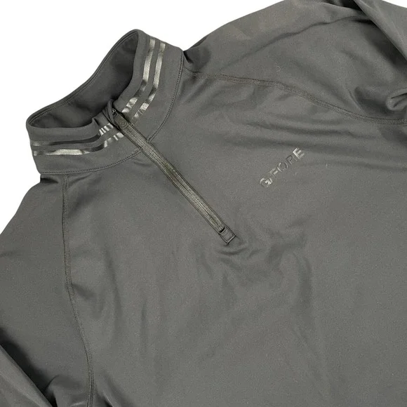 G/Fore Pullover Mens M‎ Black Quarter Zip Long Sleeve Golf Shirt 4G Logo Stretch